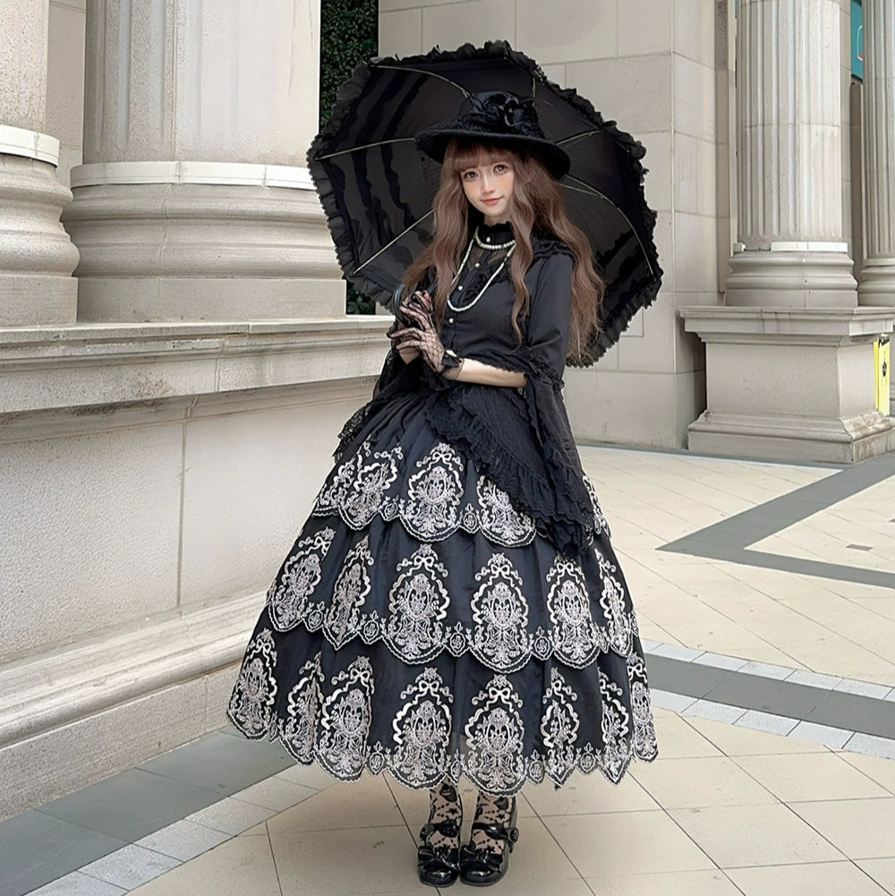 【受注予約9/25まで】Noble Garden 刺繍スカート