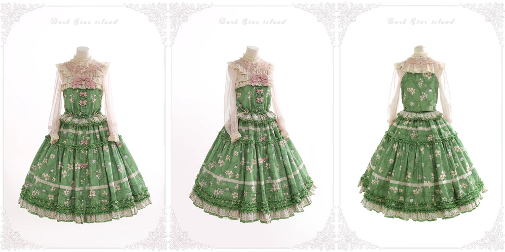 Lily and Wind Classical Print Skirt and Top