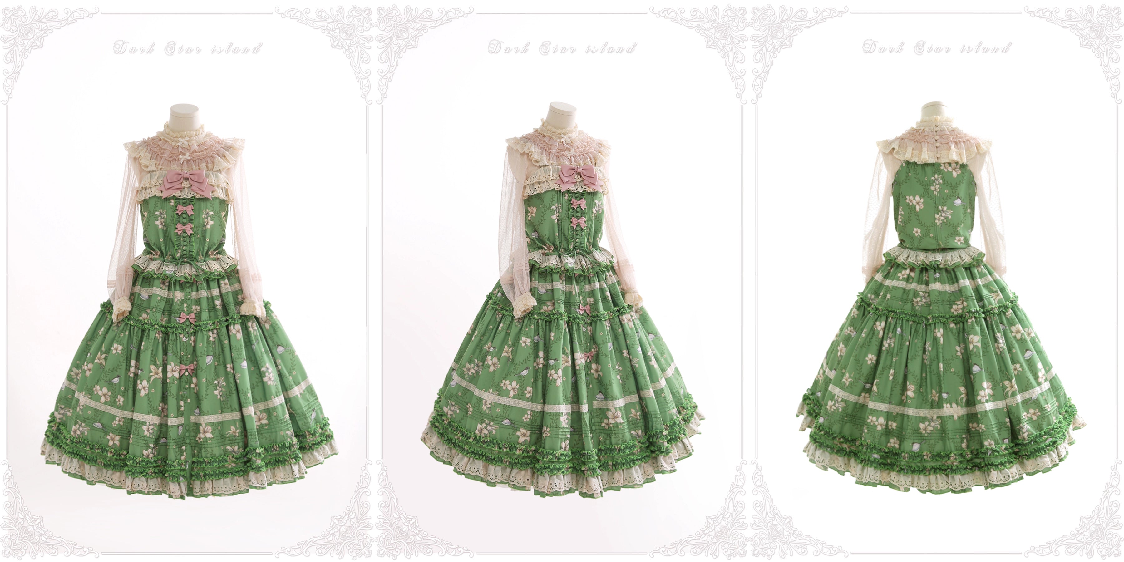 Lily and Wind Classical Print Skirt and Top