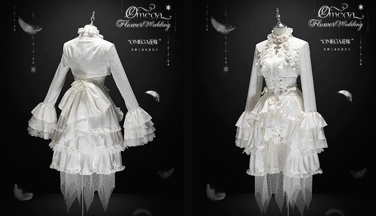 【受注予約7/3まで】Omega White レースとフリルの皇子系セットアップ