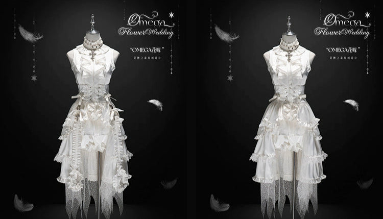 【受注予約7/3まで】Omega White レースとフリルの皇子系セットアップ