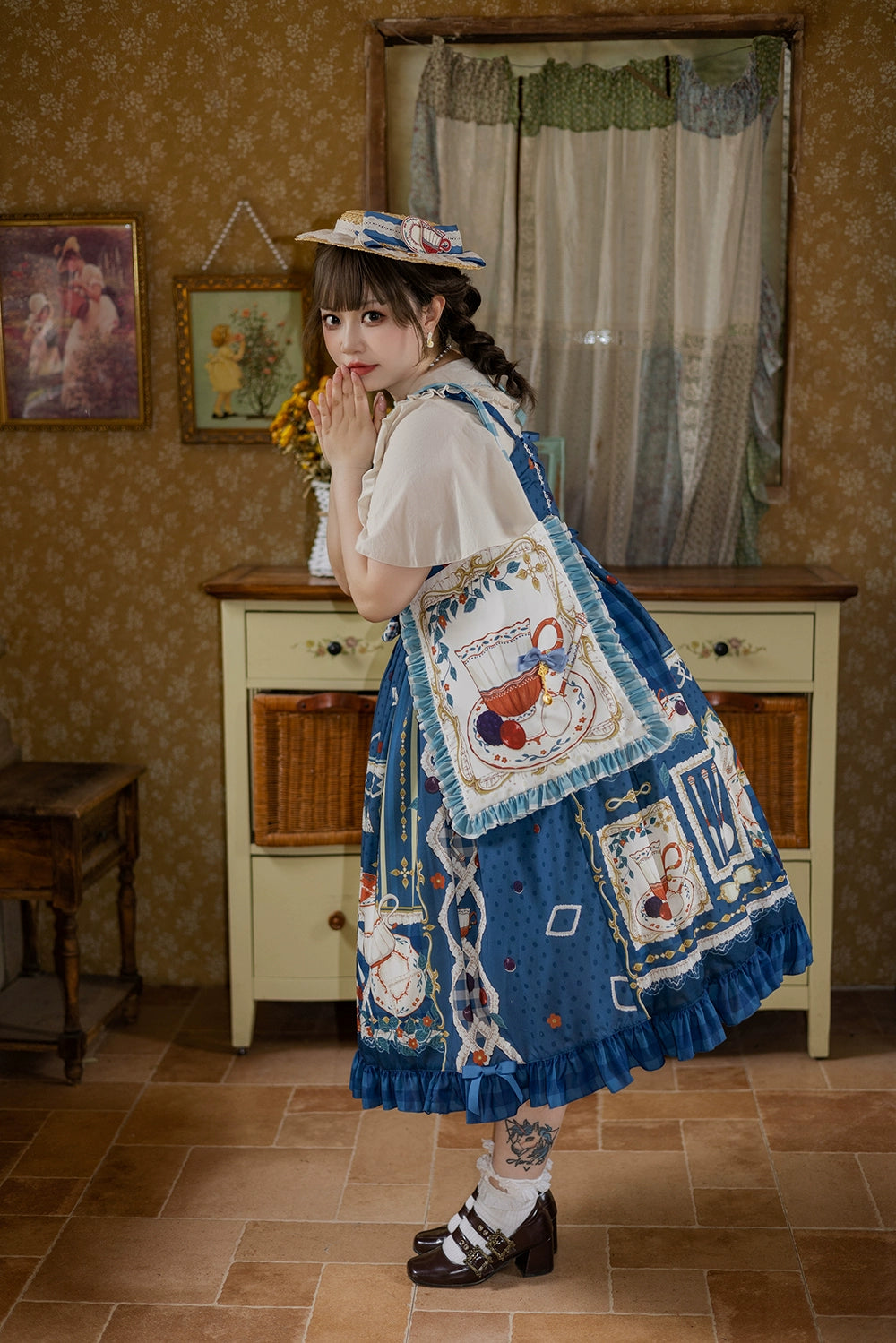 【予約販売】Picnic Tea Party ジャンパースカート