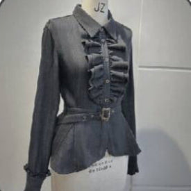【受注予約3/10まで】Rose Heart デニムブラウス