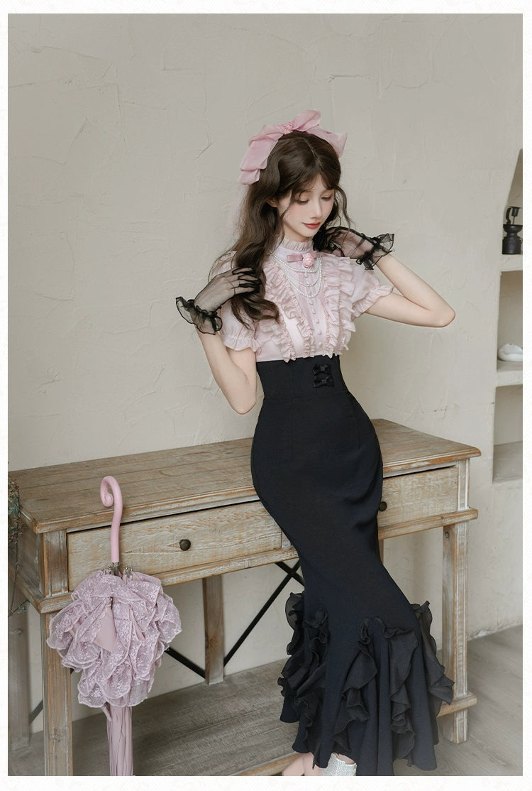 Miss Laura ドッキングワンピース・ロング丈