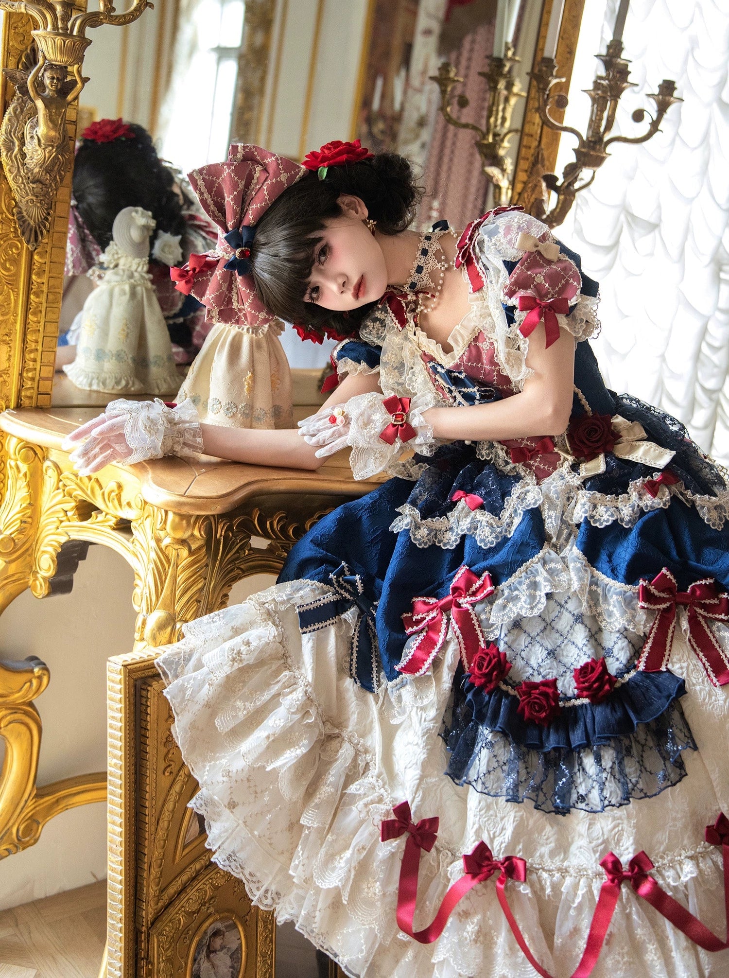 Mirror Snow White プリンセススイートドレス・ネイビー