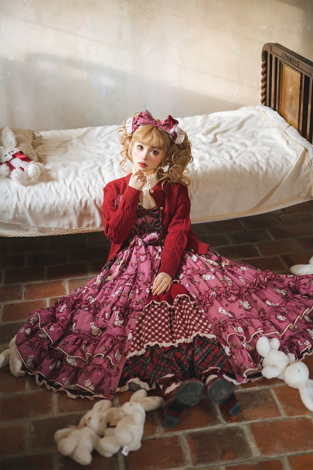 【予約販売】Sweet Berry Rabbit ニットカーディガン