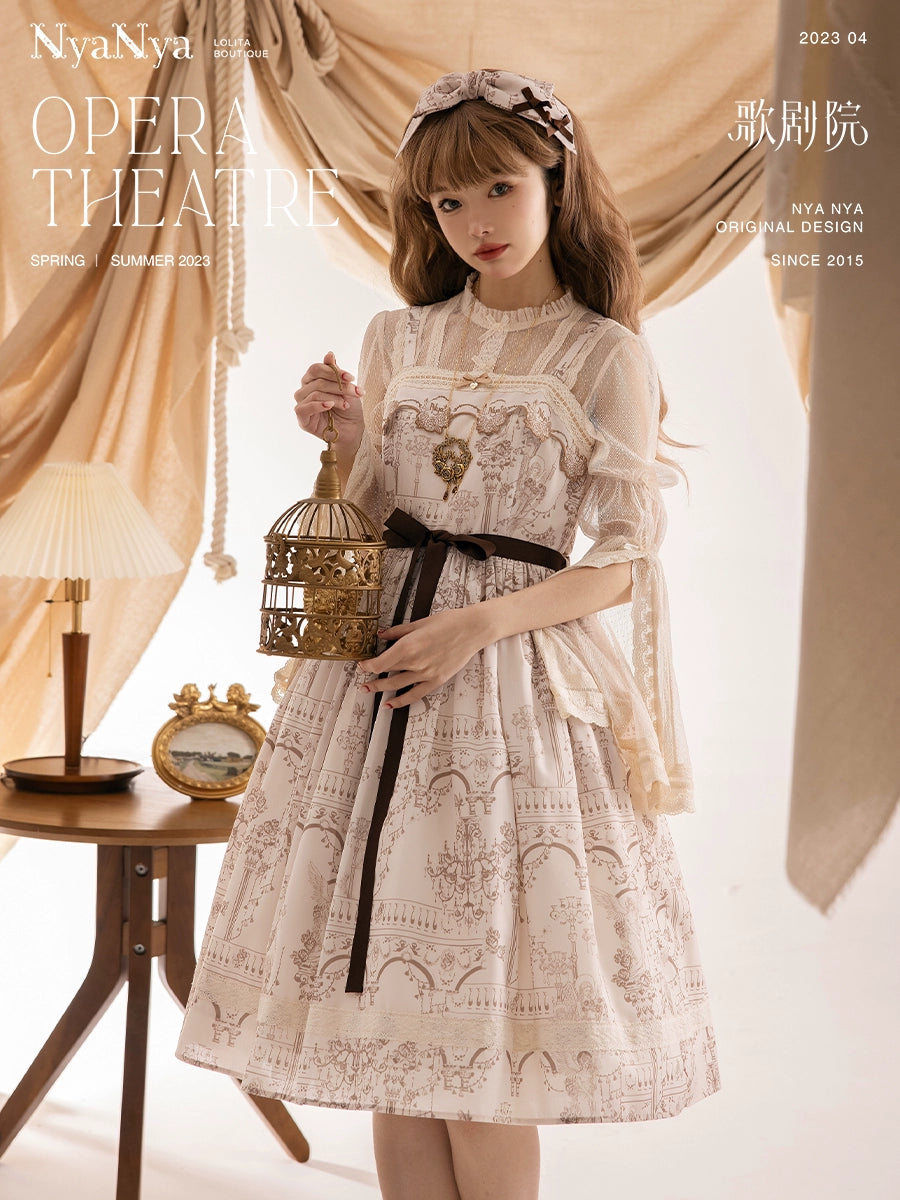 Opera Theatre ドットチュールブラウス