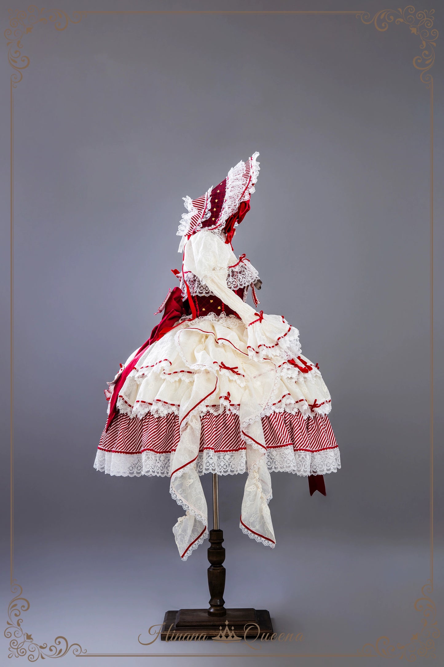 【新色・受注予約8/8まで】Dream Alice ラグジュアリーセットアップ／クイーンレッド／ショート丈