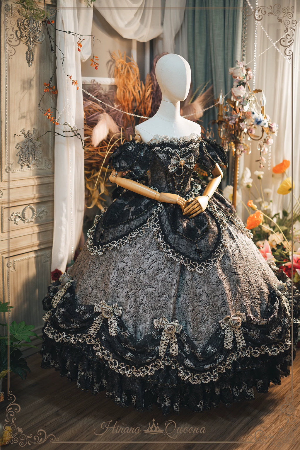 【受注予約9/16まで】With Bell プリンセスドレス ロング丈・ブラック
