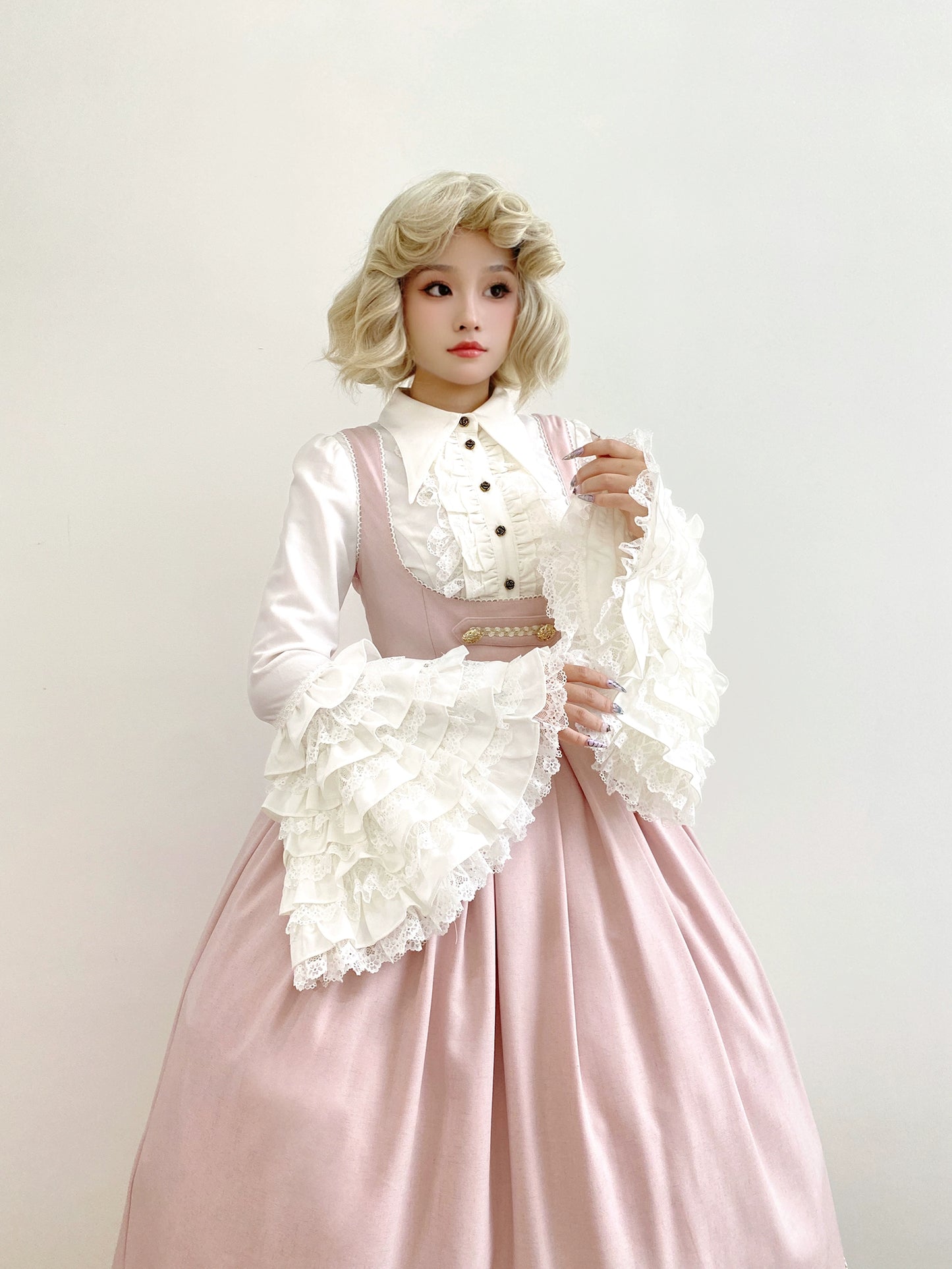 [Resale/Pre-orders available until 10/28] Bright Moon Corset Jumper Skirt, Plain Type [Pink]