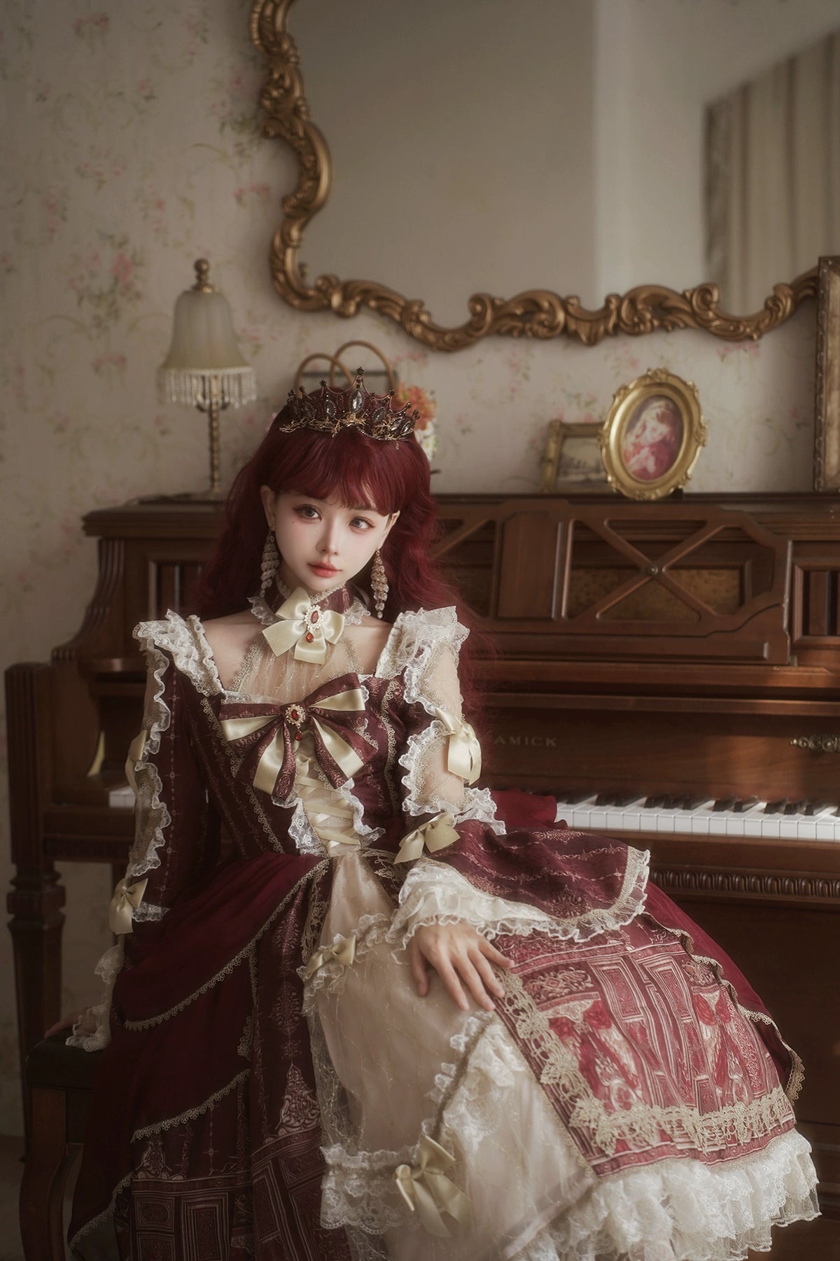 Baroque Palace バーガンディーのプリンセスドレス