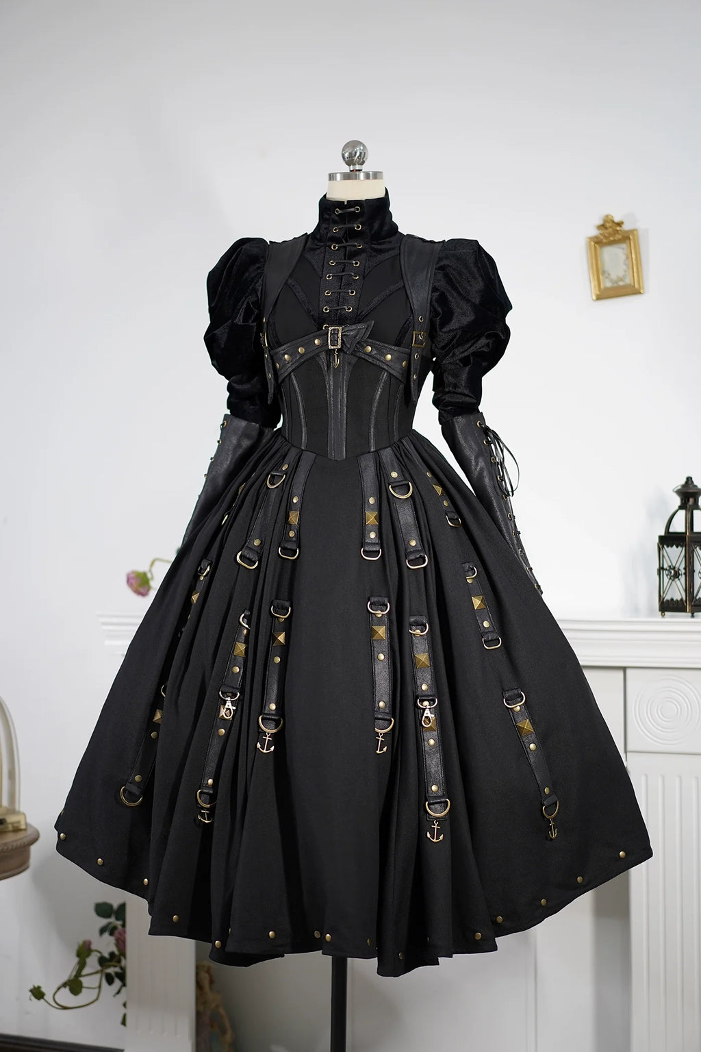 [Pre-order] Ghost Ship Faux Leather Top and Jumper Skirt