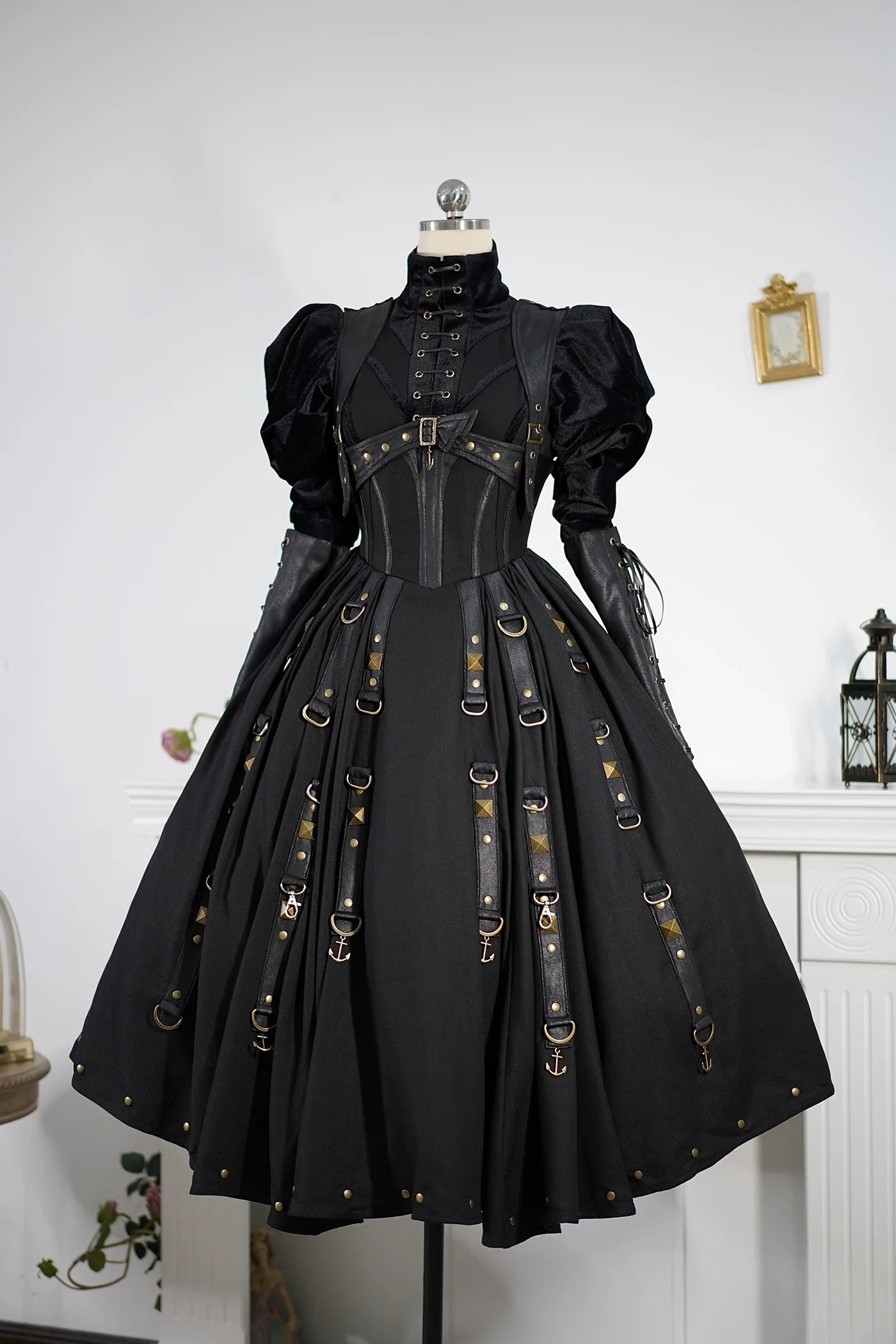 [Pre-order] Ghost Ship Faux Leather Top and Jumper Skirt