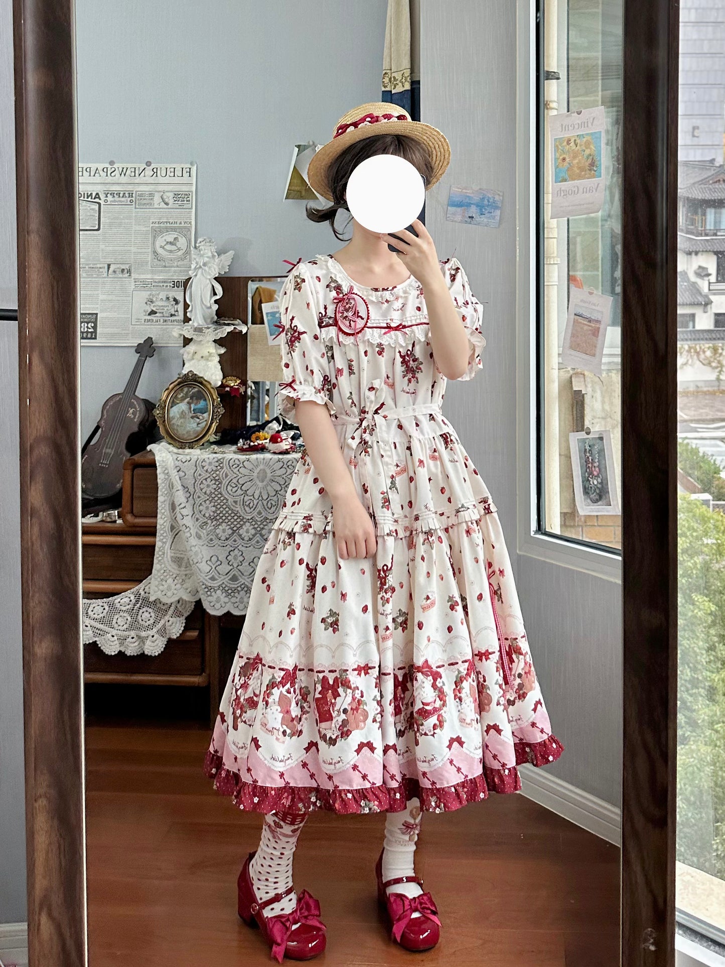 [Sale period ended] Berry Party short sleeve dress