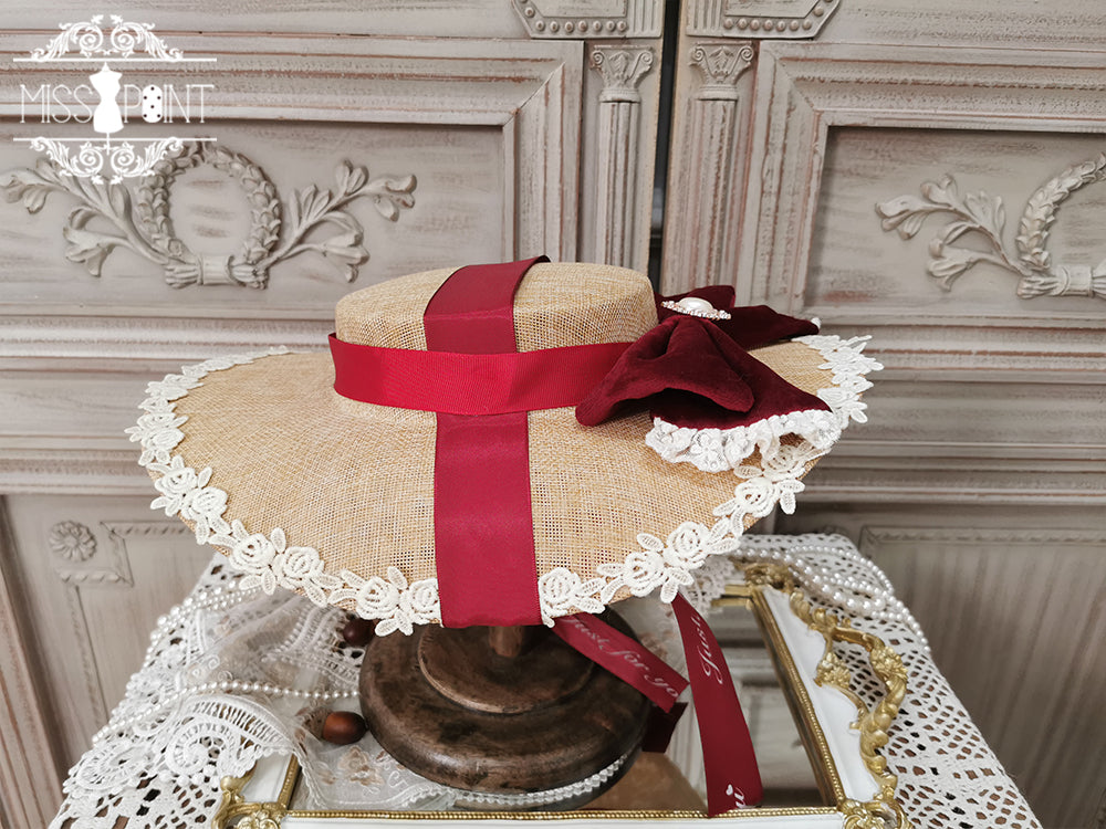 [Simultaneous purchase only] British Classical Lolita Ribbon Hat