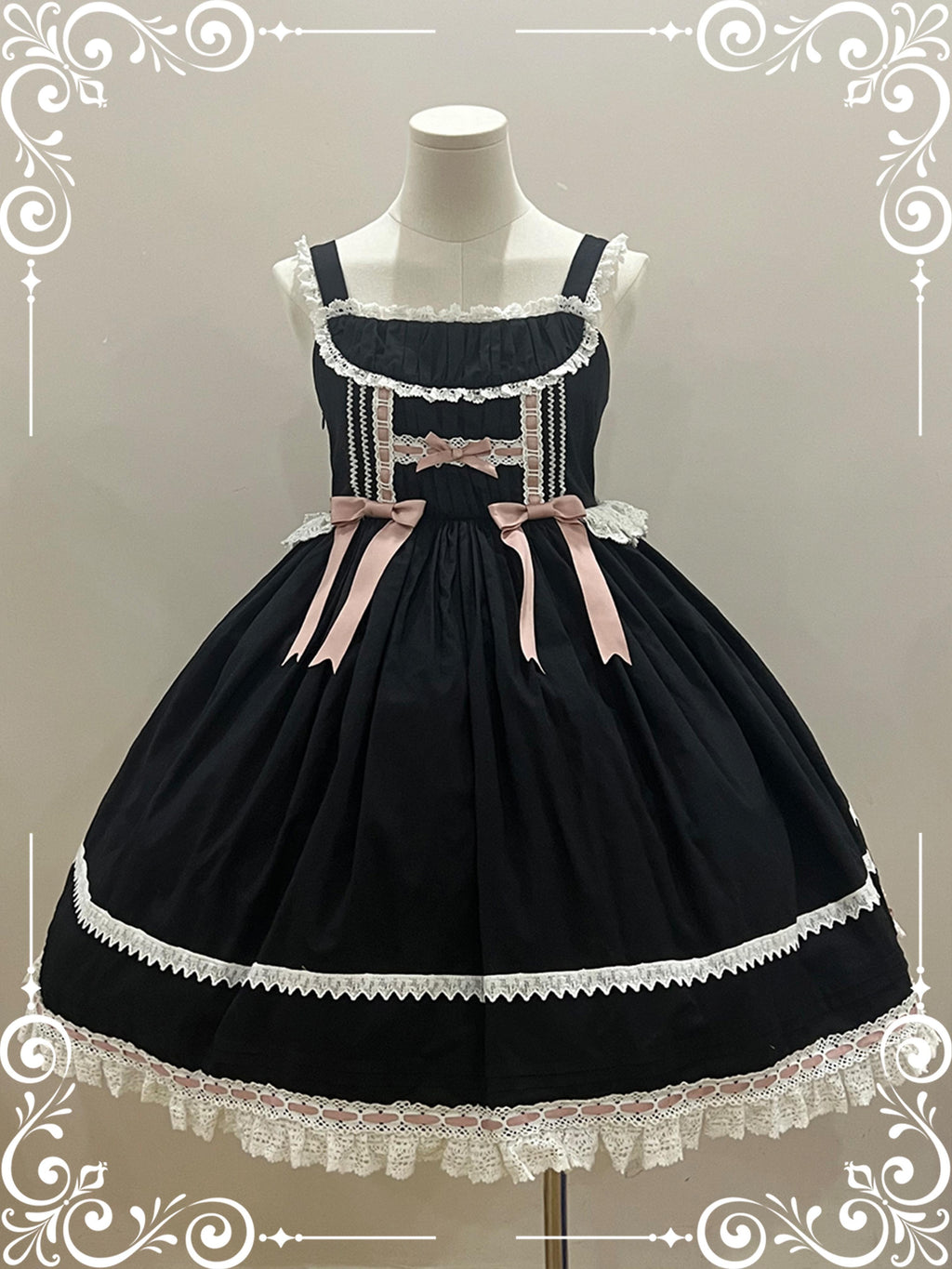 【受注予約5/21まで】Laura's Doll ハイウエストジャンパースカート・全3色