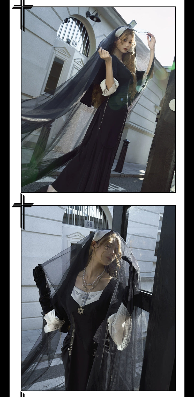 シスター風マーメイドワンピース 単品＆フルセット