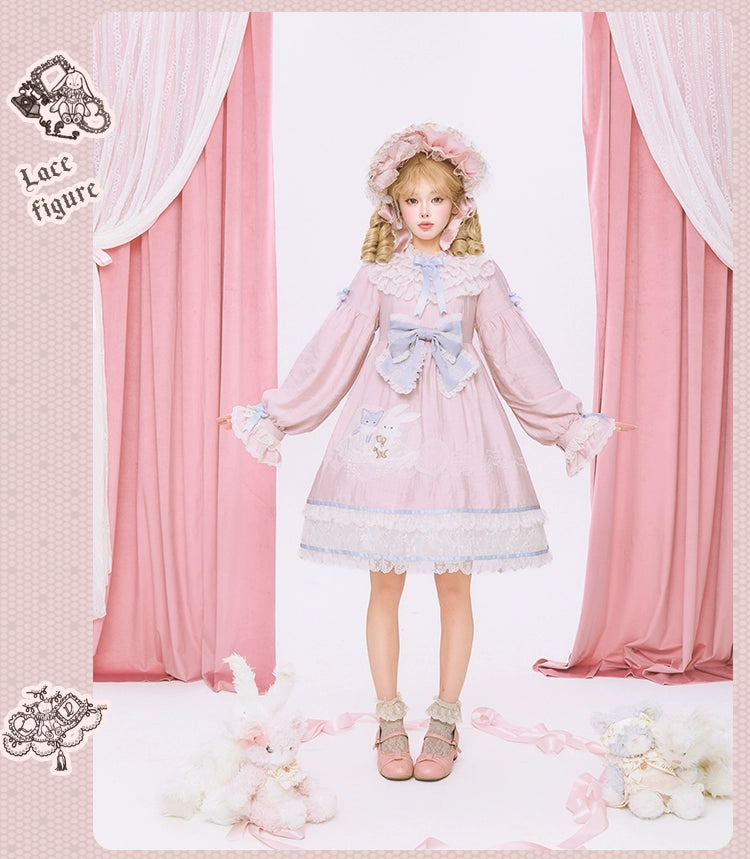 【受注予約12/18まで】Lace Figure アップリケワンピース