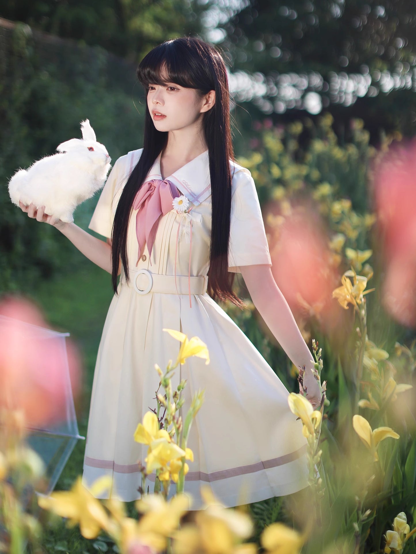 After the Rain カモミールの花咲く制服風ワンピース