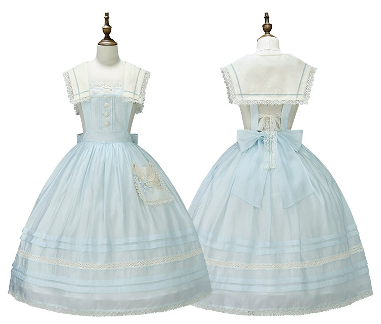 【受注予約5/29まで】Sailing Day セーラーカラーストラップジャンパースカート