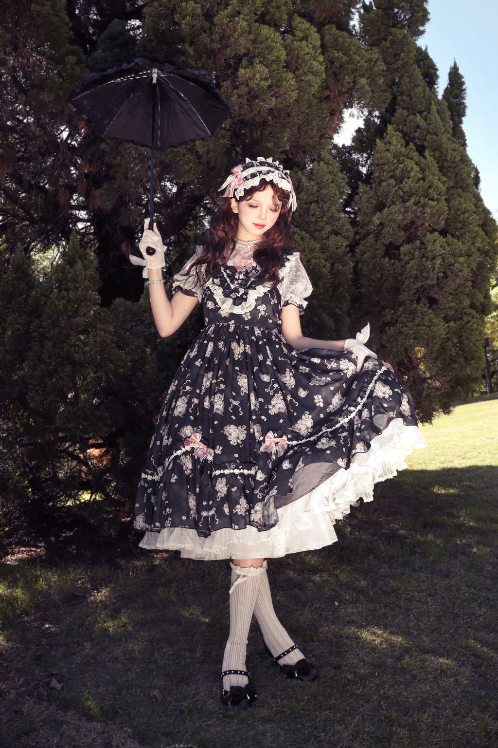 Daydream Rosa Classical rose pattern dress