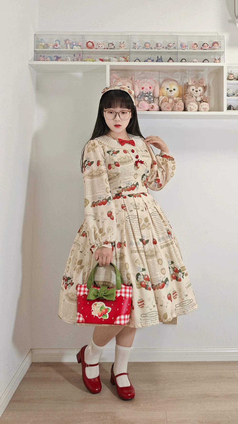 【予約販売】Strawberry Journal 長袖ワンピース