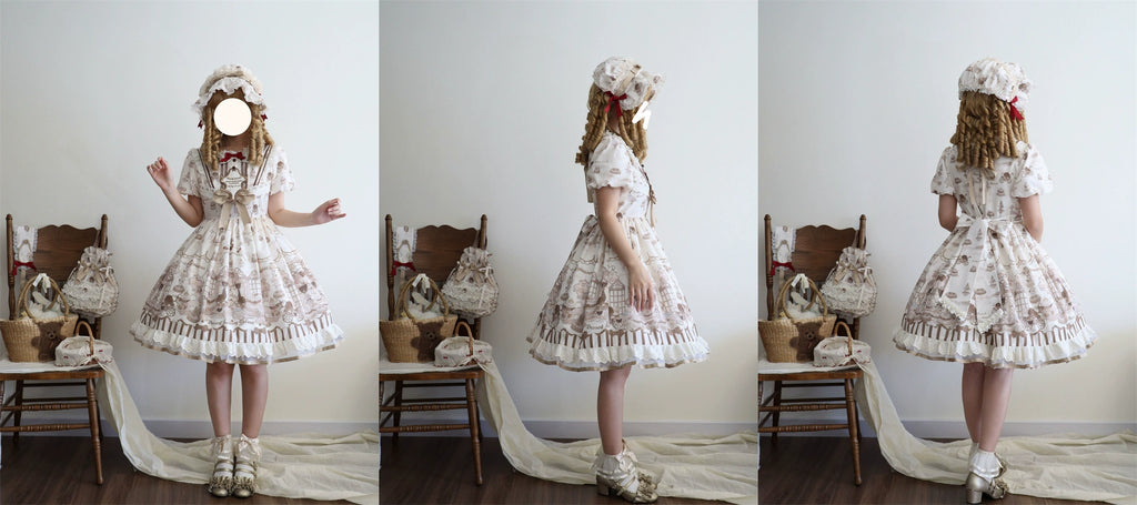 [Pre-orders available until 10/28] Antique Dessert Room Short Sleeve Dress