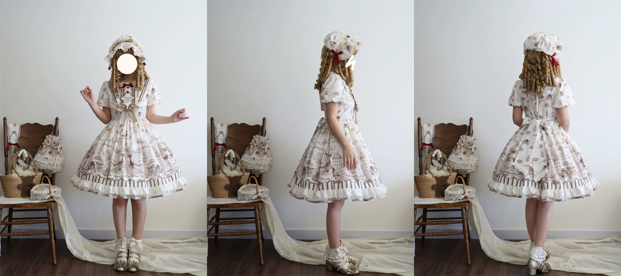 [Pre-orders available until 10/28] Antique Dessert Room Short Sleeve Dress