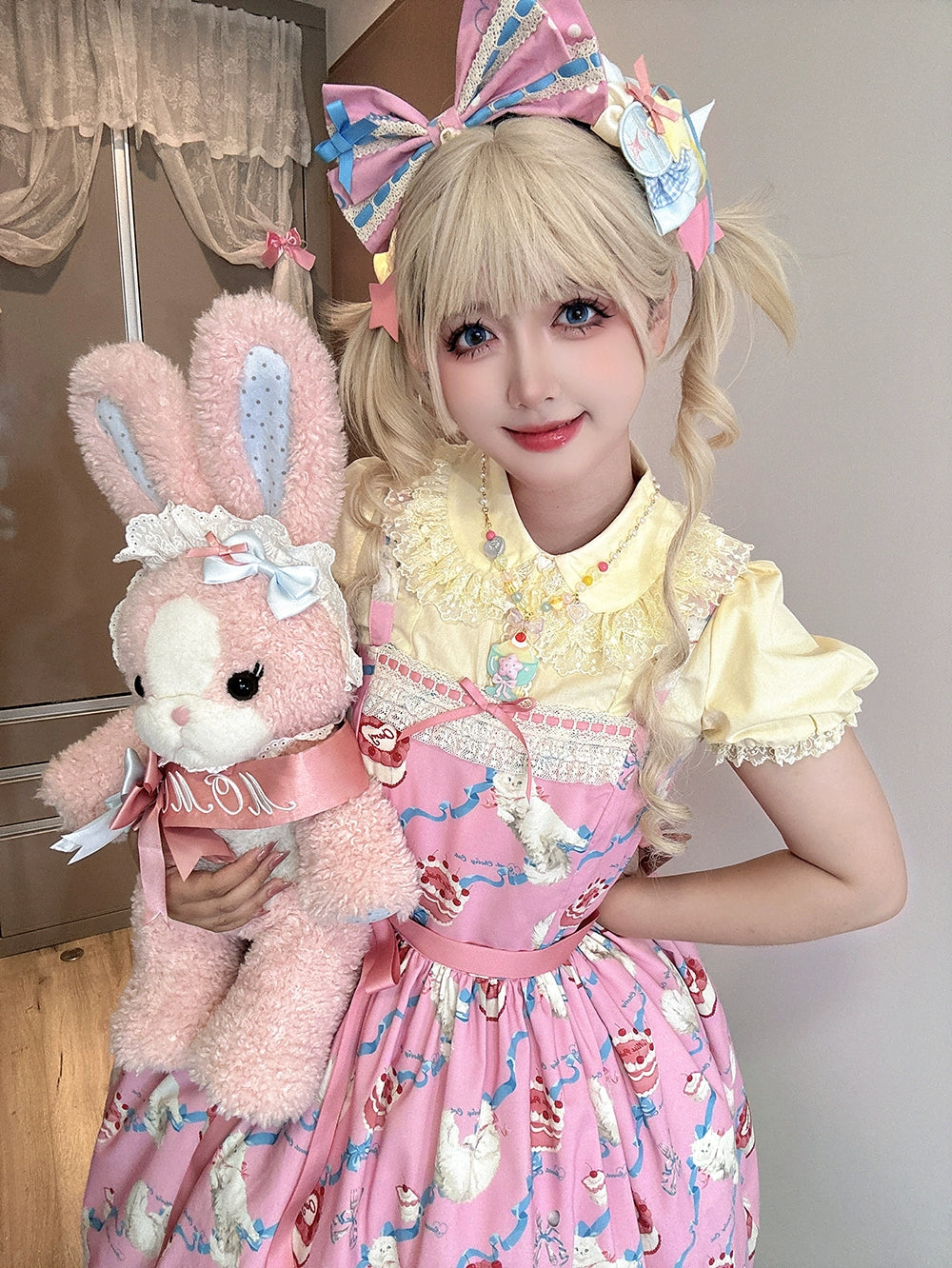 【受注予約7/9まで】Sweet Cherry Cat デイリージャンパースカート