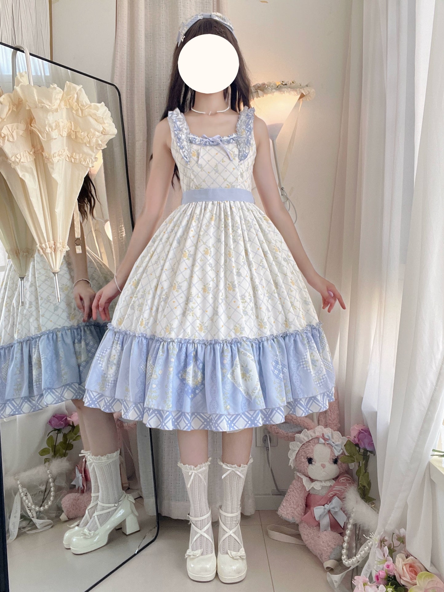 【受注予約7/14まで】Pathwork Garden カントリー風ジャンパースカート