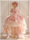 [Pre-orders available until 2/26] Full of Fragrance Dress with Train and Inner Skirt - Pink