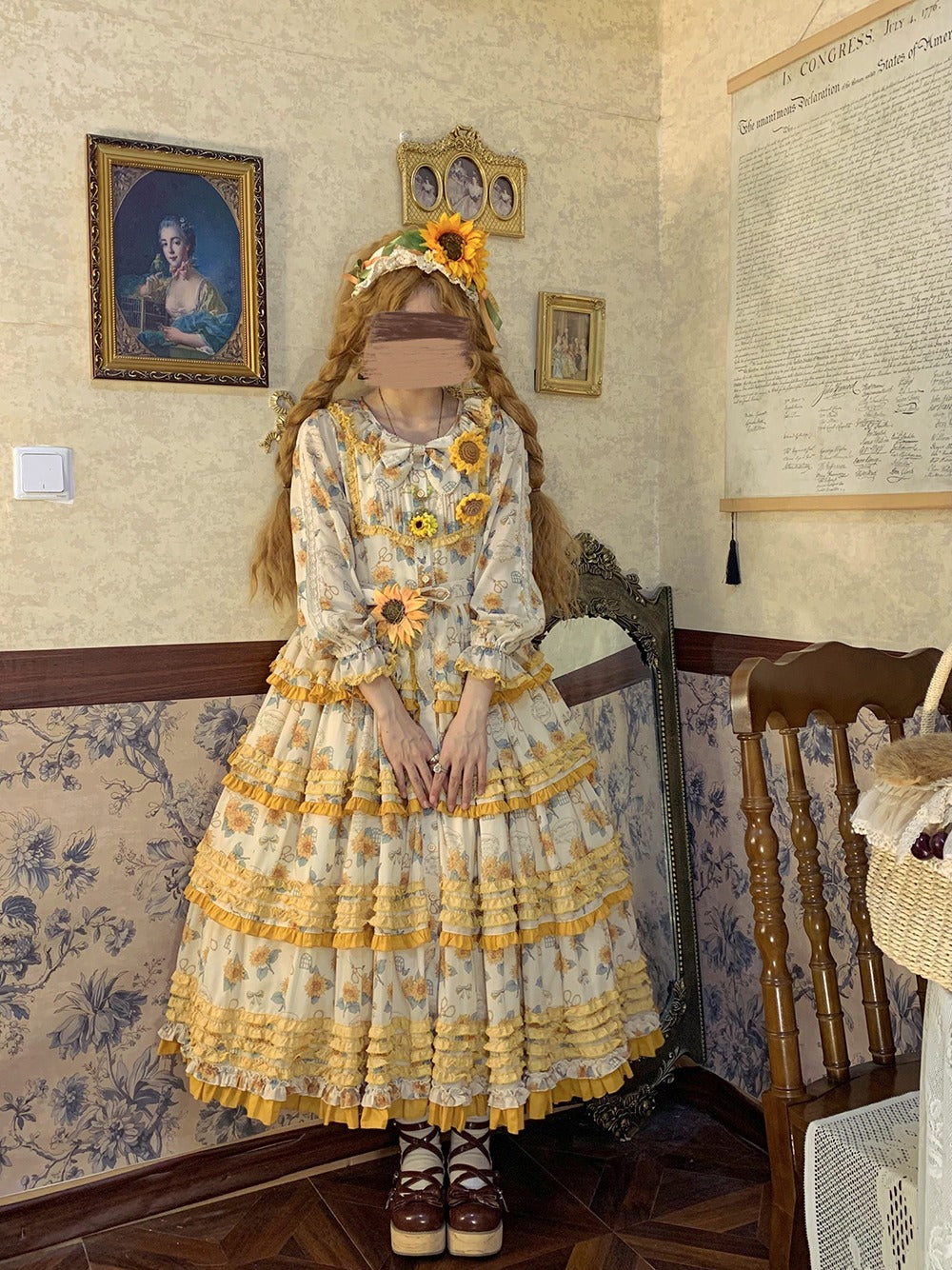 [Pre-order] Gardening Sunflower Luxury Dress