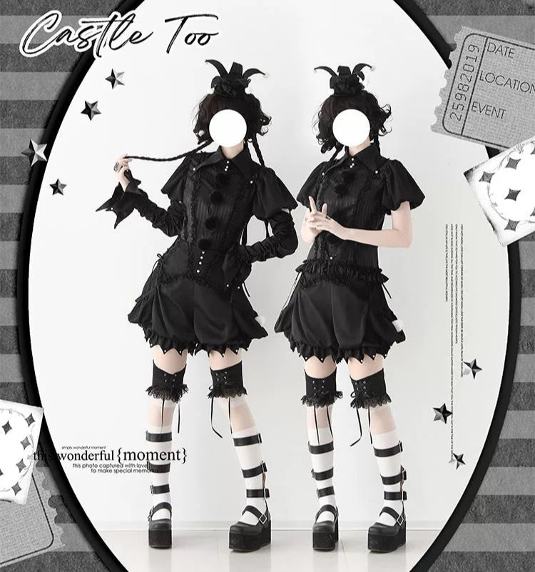 Clown Party 皇子系ブラウスとショートパンツのセットアップ