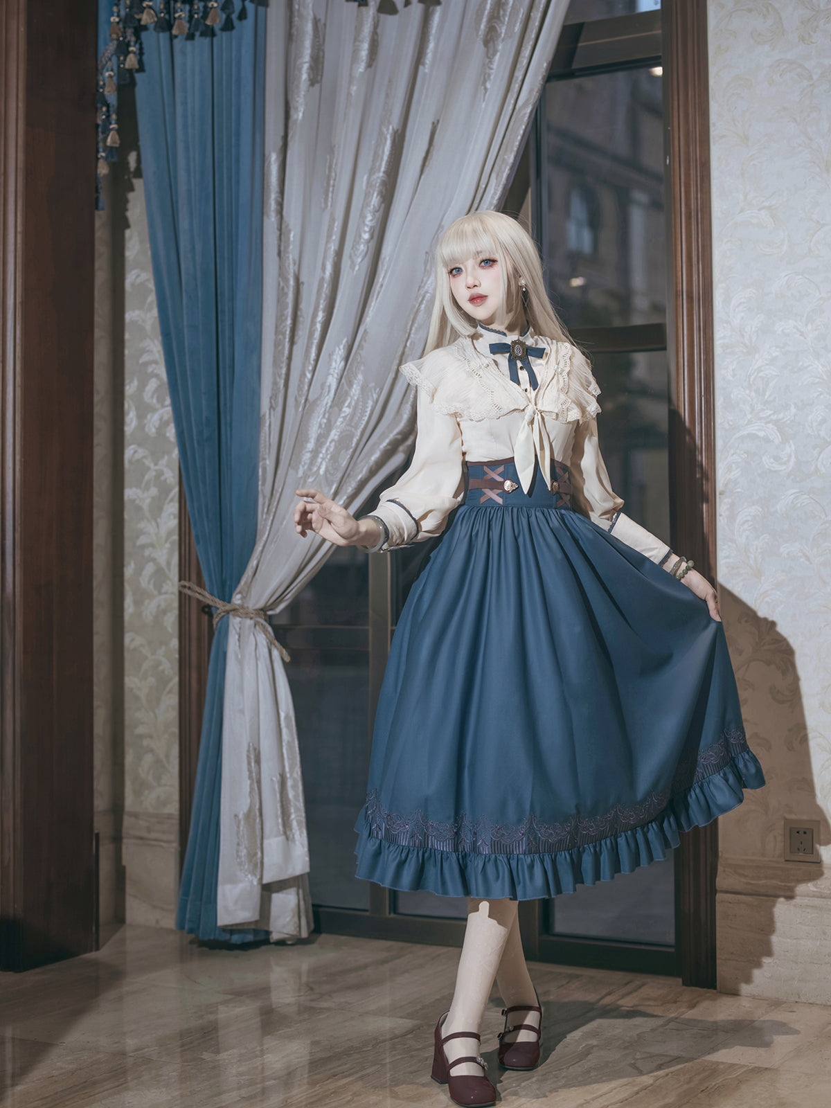 Cinderella's Eve 裾刺繍ロングスカートセットアップ