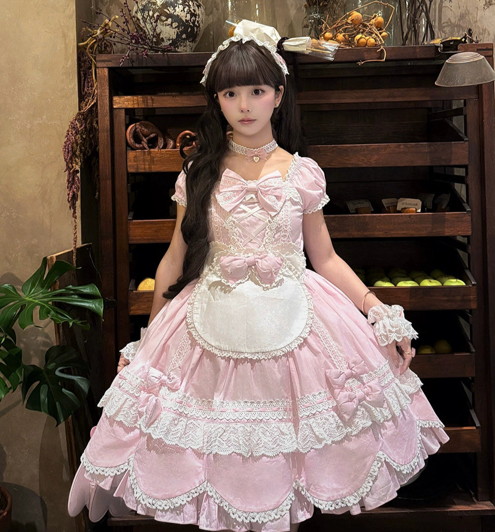 【予約販売】Antique Petal Rabbit リボンワンピース