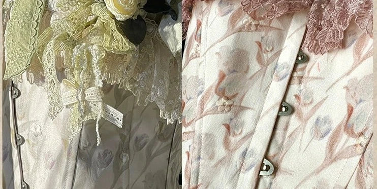 [Pre-orders until 5/16] Fourteen-line poem lace camisole corset
