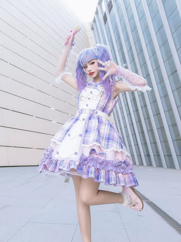 Starry and Radiantスウィートチェックのアイドル風ジャンパースカート