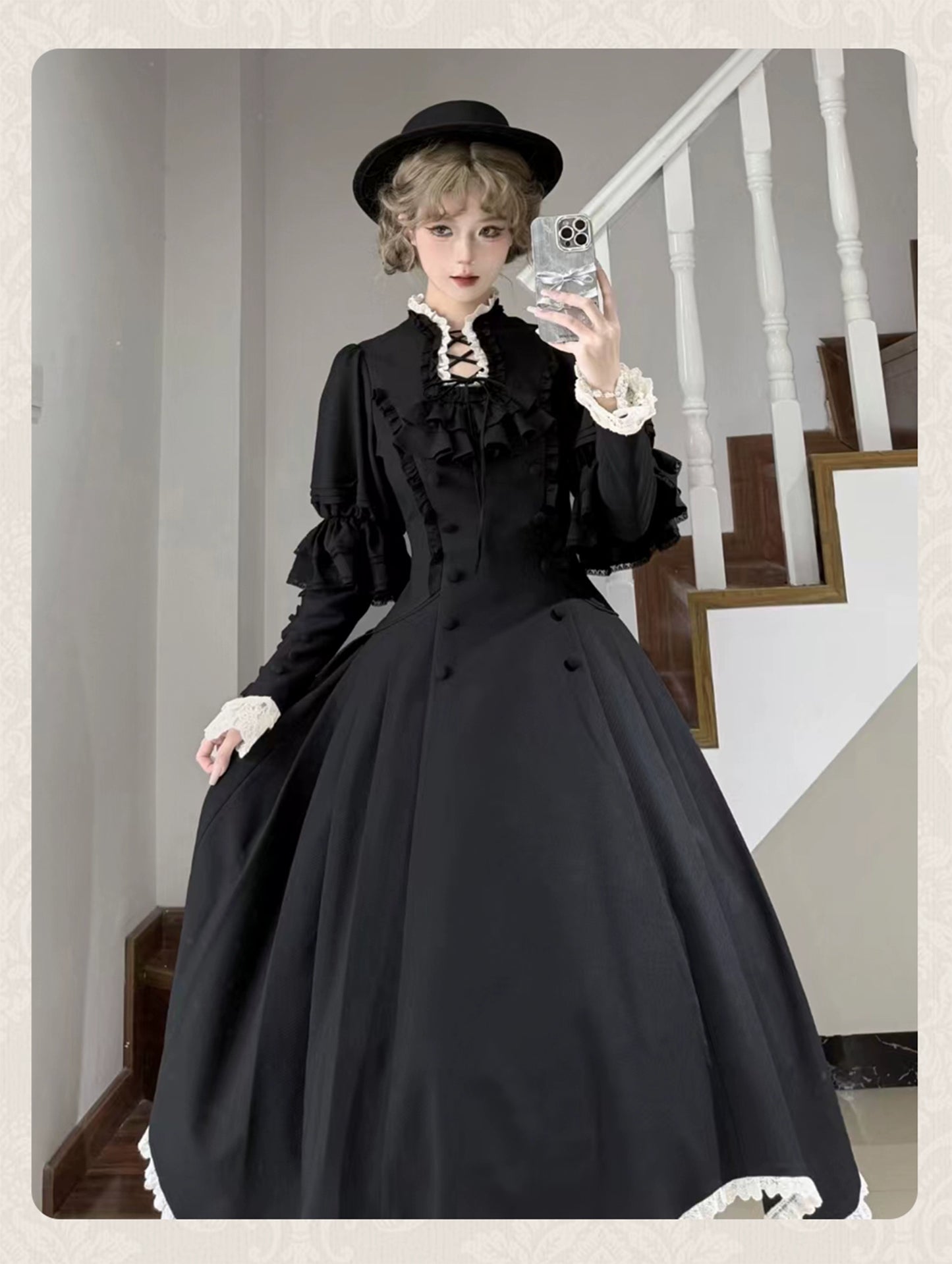 【受注予約7/31まで】Flores Ladyクラシカル花びらワンピース