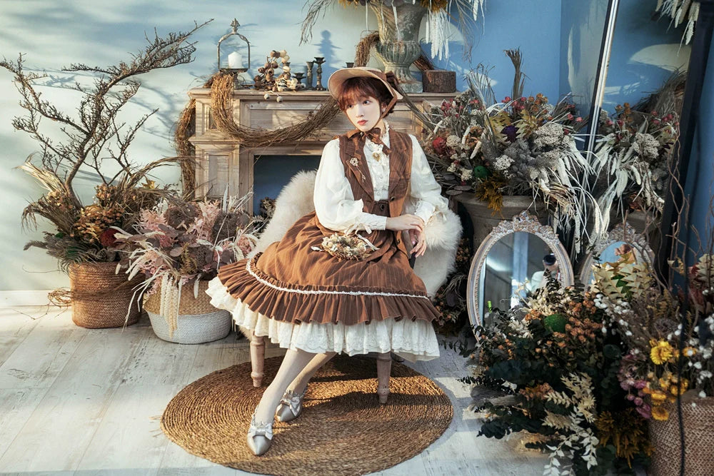 [Pre-order] British Classical Lolita Vertical Striped Vest