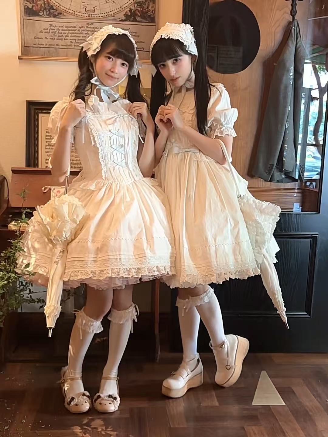 【受注予約5/21まで】Laura's Doll ローウエストジャンパースカート・全4色