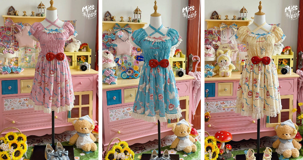 【 予約販売】Sweet Cherry Cat ワンピース