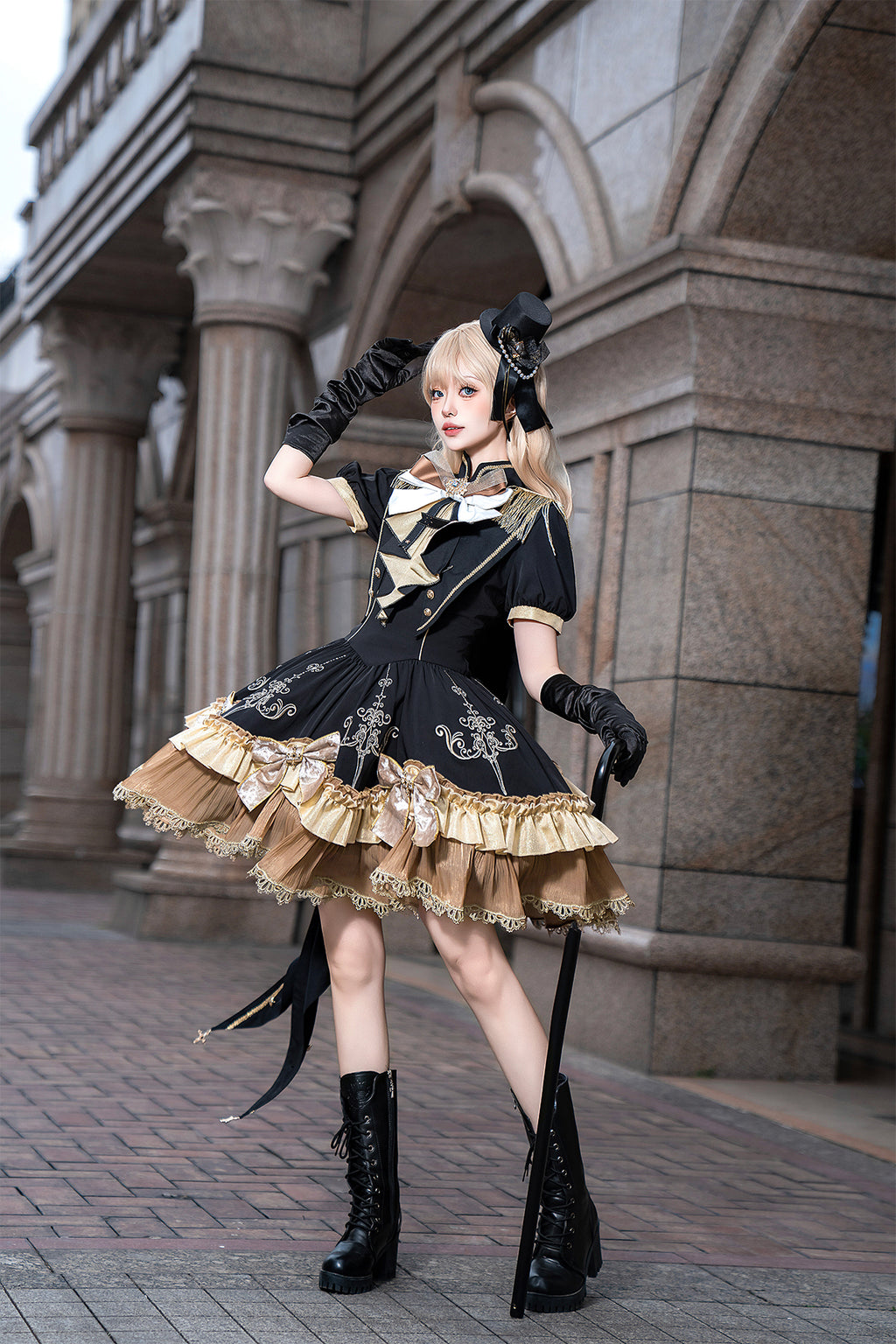 Golden Pledge アイドル風ワンピースショール付き