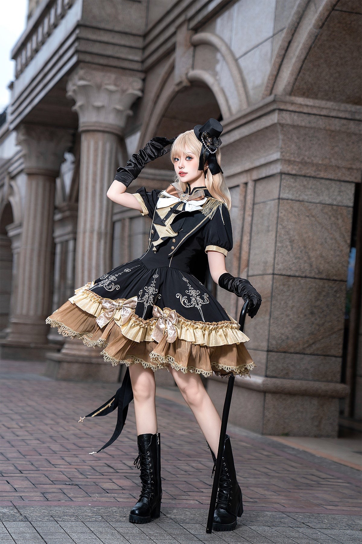 Golden Pledge アイドル風ワンピースショール付き
