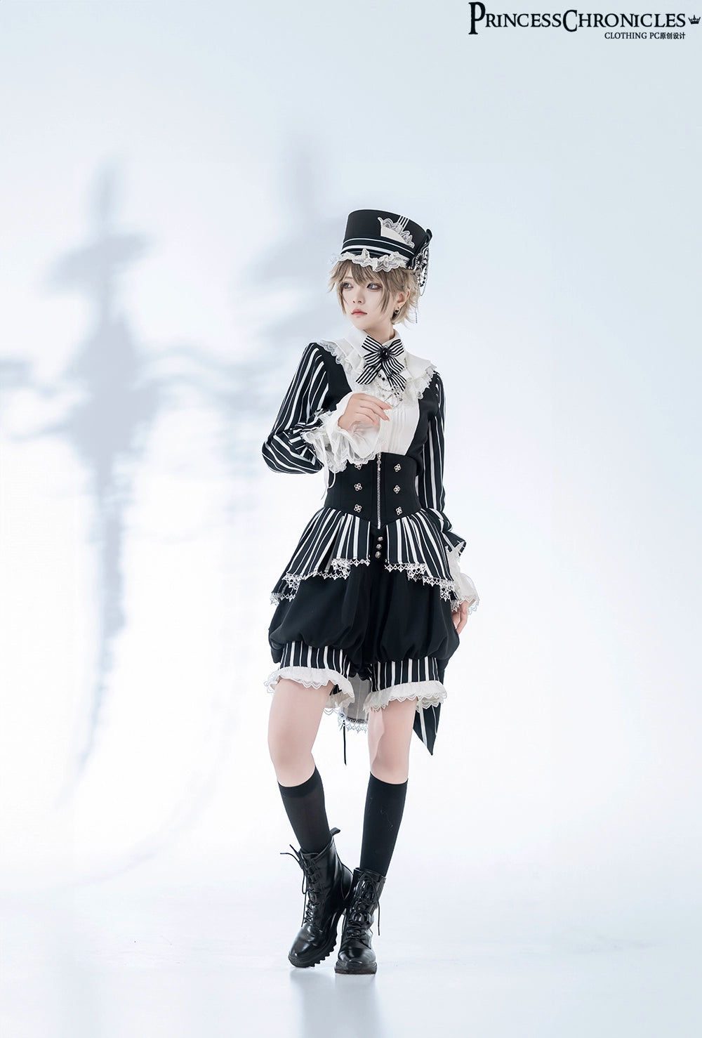 【予約販売】Marvelous Trick 皇子系ストライプショートパンツ