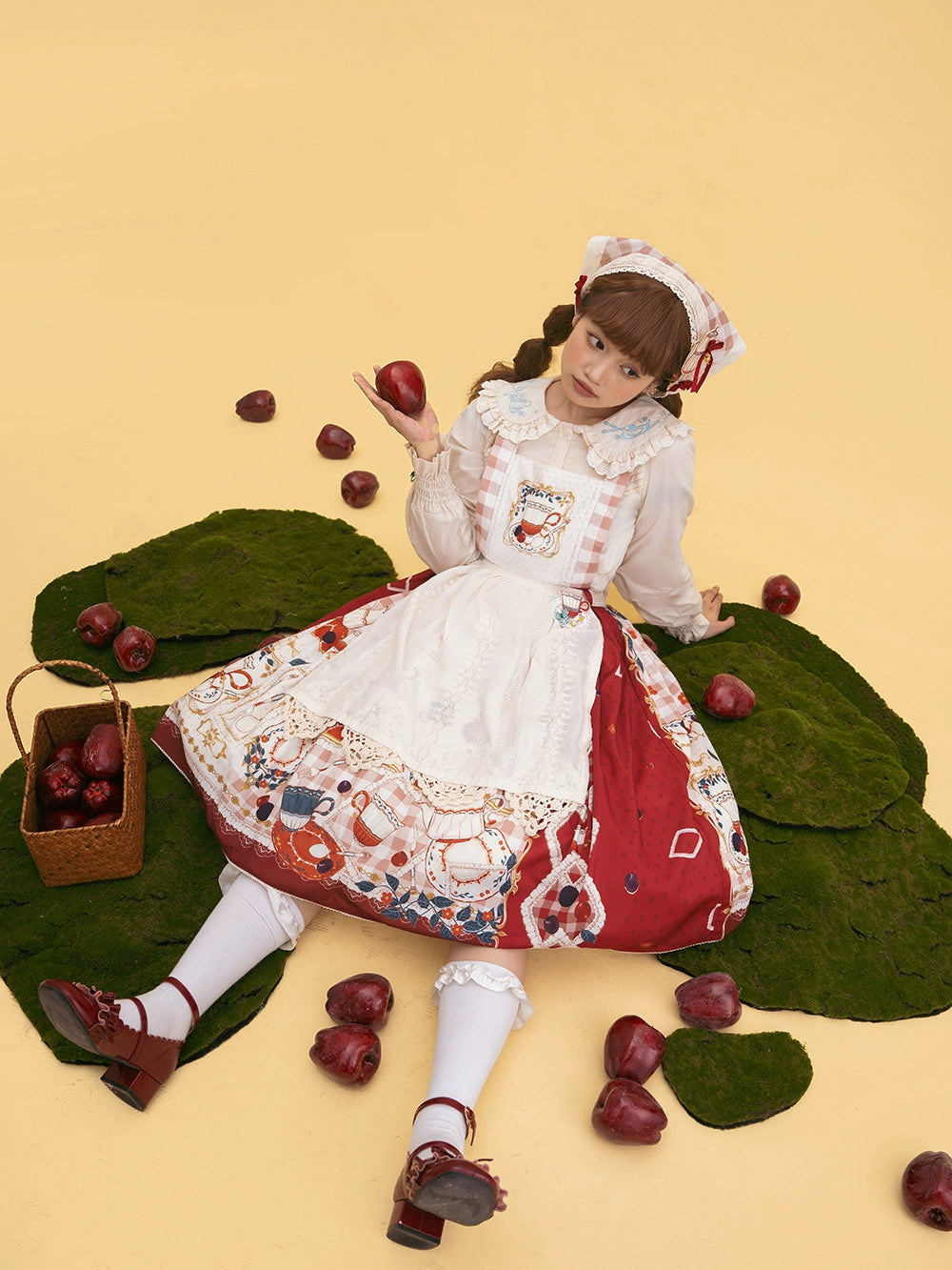 【販売期間終了】Picnic Tea Party 2wayサロペットスカート