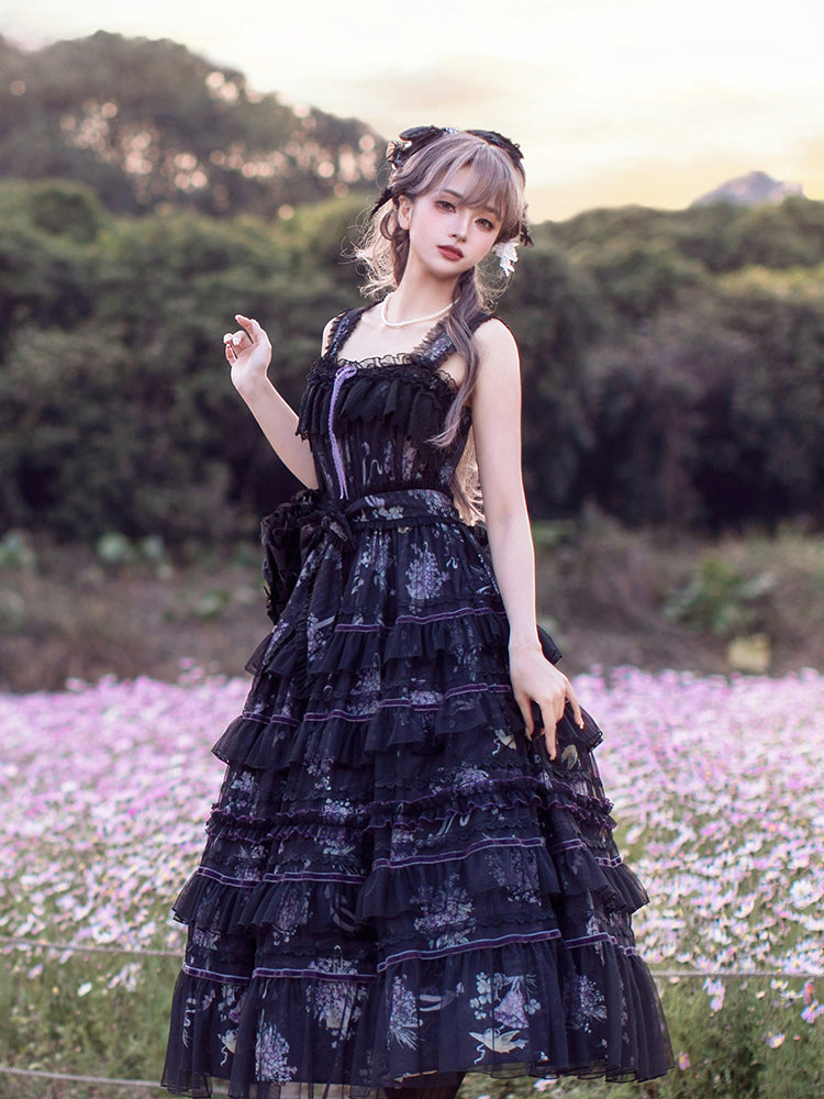 [Pre-orders available until 3/12] The Veil of the Flora Tiered Jumper Skirt