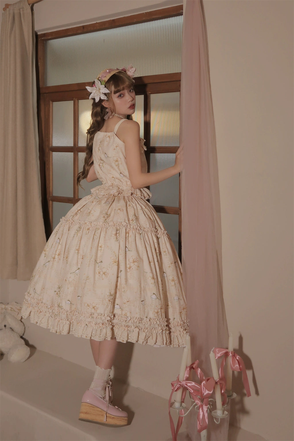 Lily and Wind Classical Print Skirt and Top