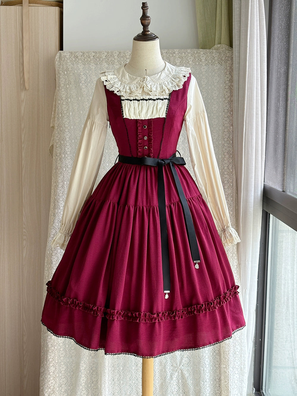 【予約販売】Sketch Wild Rose ジャンパースカート 無地タイプ