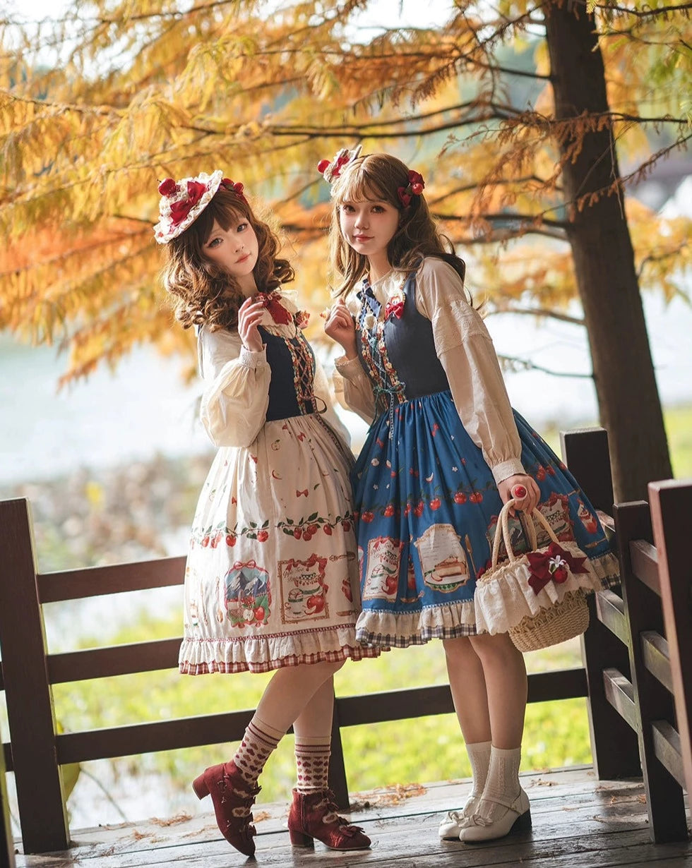 【予約販売】Apple Garden バイエルン風ジャンパースカート