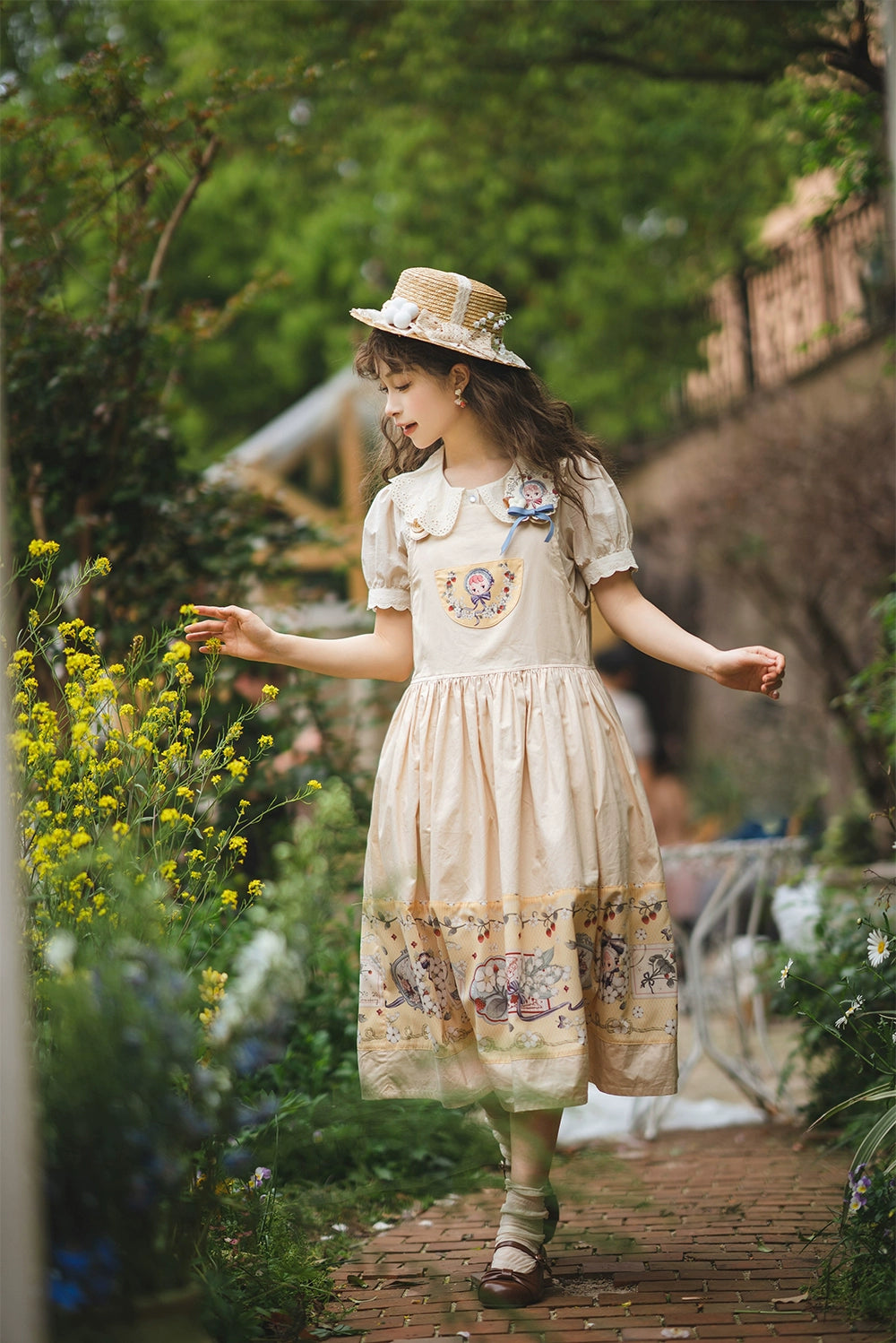 [Pre-orders available until 2/19] Sweetie Sheep Print Suspender Skirt